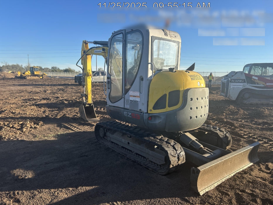 2018 Wacker Neuson EZ53 Wacker Neuson EZ53 12K Excavator, TRK,LGD,CAB,PC, Manual QC, Buckets: 30" , 18"