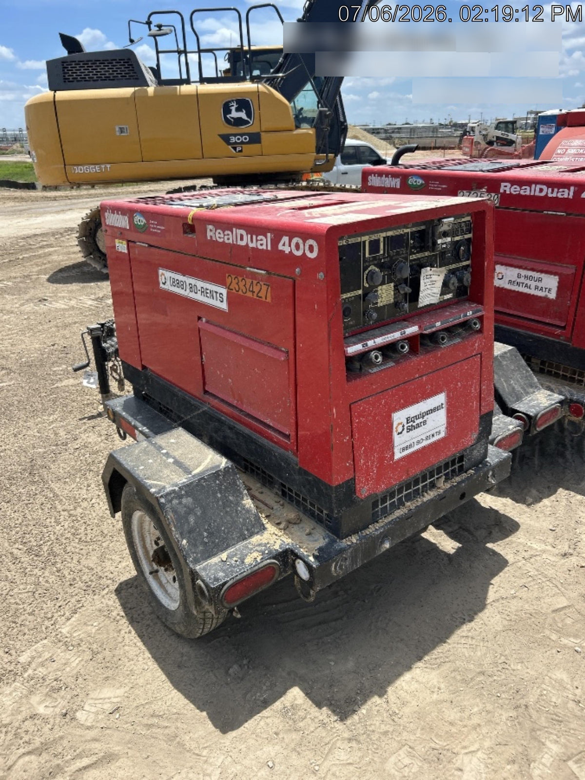 2022 Shindaiwa DGW400MDL Kubota D902 Engine, 23 HP, Dual Op Welder, Wire, Arc, Droop Stick, Tig, and CC Stick Functionality, Simulphase, 3 Phase and 1 Phase Gen Output, Single Axle NB Trlr, Slr Trckl Chrg 12V 12W, Fire Ext