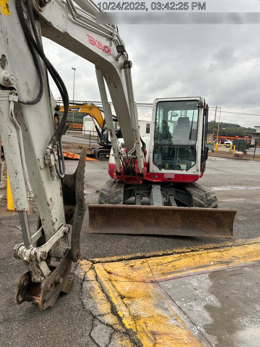 2019 Takeuchi TB290 Cab, AC, Rubber Tracks, Dozer Blade, Travel Alarm, Control Pattern Change Valve, Auxiliary Hydraulics w/18" Quick Coupler Bucket with teeth, 6.2 cu. ft. capacity/24" Quick Coupler Bucket with teeth, 8.6 cu. ft. capacity/36" Quick Coupler Bucket with teeth, 13.4 cu. ft. capacity, Quick Coupler, Hydraulic Thumb Installed