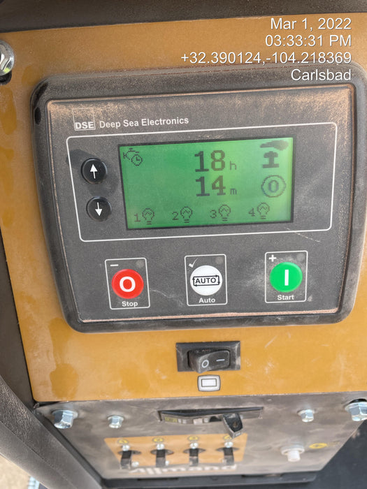 2022 Allmand NLV3GR (4) LED Light Fixture 350W, 23' Vertical Mast, 3kW Prime, Towable, Deep Sea L401, Leveling Jacks, Yanmar T4F 5.8hp