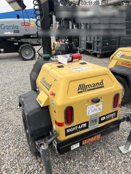 2021 Allmand NLV3GR (4) LED Light Fixture 350W, 23' Vertical Mast, 3kW Prime, Towable, Deep Sea L401, Leveling Jacks, Yanmar T4F 5.8hp
