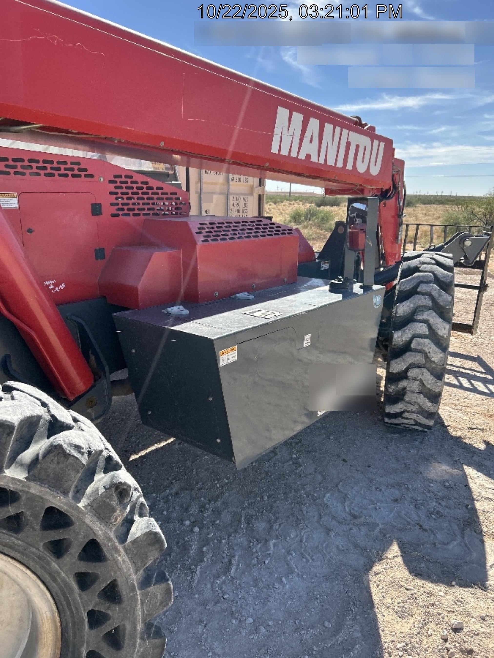 2019 Manitou MTA10055 MTA10055 - 120 HP T4, Canopy, Worklights/Strobe, Beacon, 66" Carriage, 60" Forks, Solid Tires, Lift Hook, Aux Hydraulics