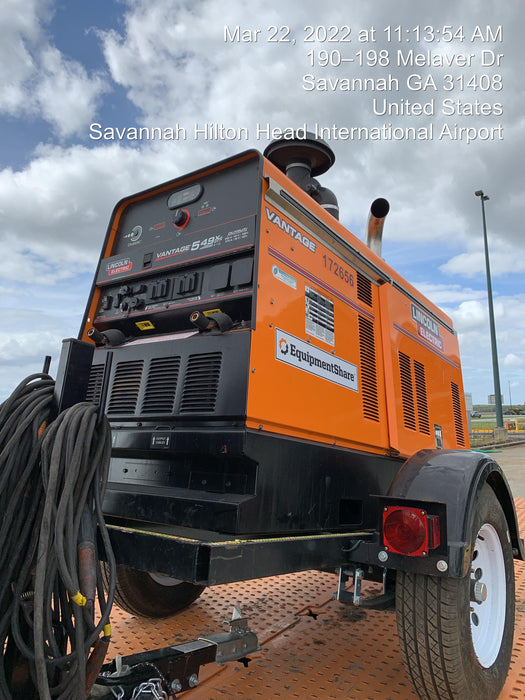 2021 Lincoln Electric Vantage 549X Ready Pak 3, ORANGE (includes trailer, cable rack, fender light kit)