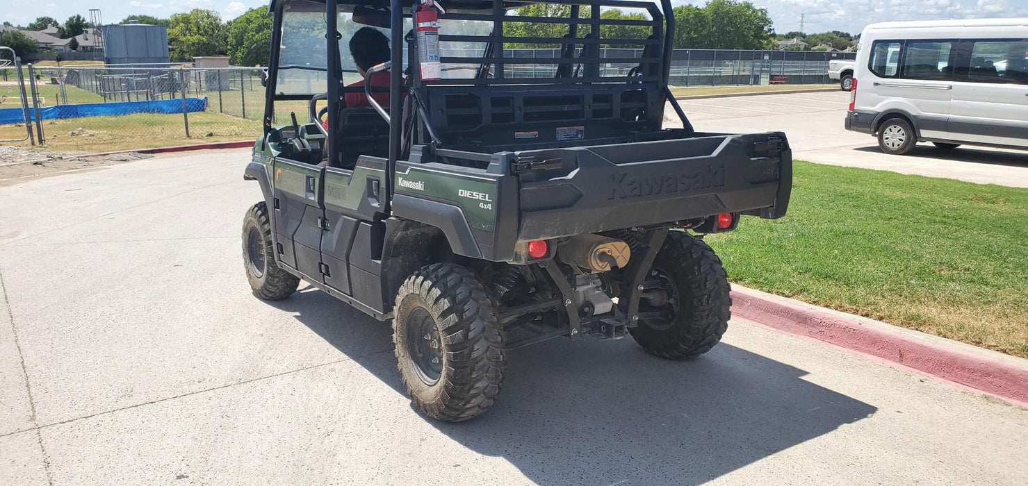 Kawasaki Mule PRO-DXT Standard Options, Backup Alarm, Beacon, Plastic Hard Top, Poly Windshield, Horn Kit