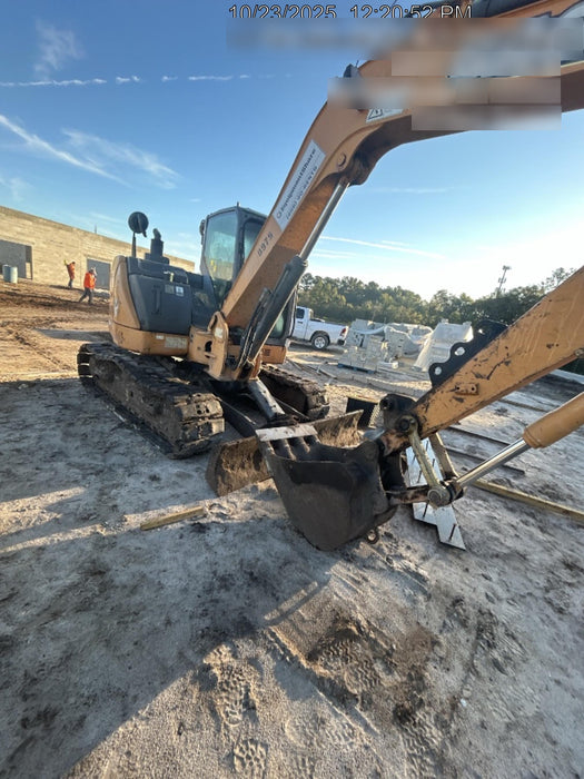 2015 Case CX80C CLOSED CAB, A/C, RUBBER TRACKS PADS, 7'-2" ARM