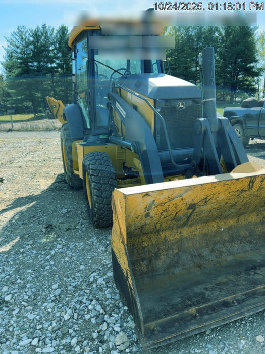 2020 John Deere 410L - Extendable Stick Cab/Heat/Air, 4WD, Extendable Stick, Pilot Controls, 2 Way Hydraulics, TAG Manual QC