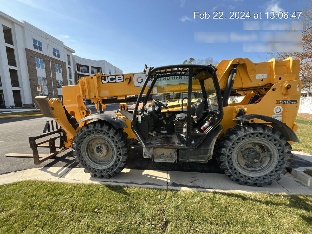 2020 JCB 512-56 Canopy, 74Hp, Solid Tires, Work Lights, Beacon, Aux Hydraulics, Back up Alarm, Lifting Eye, ES Decals