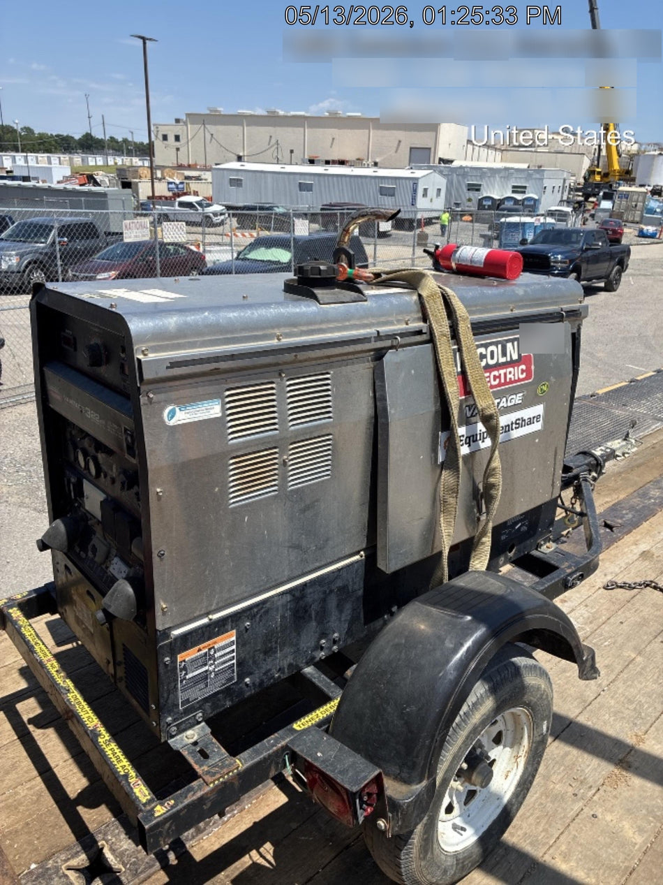 2020 Lincoln Electric Vantage 322 Welder Ready-Pak 3, w/ GPS & Decals (includes trailer, cable rack, fender light kit)