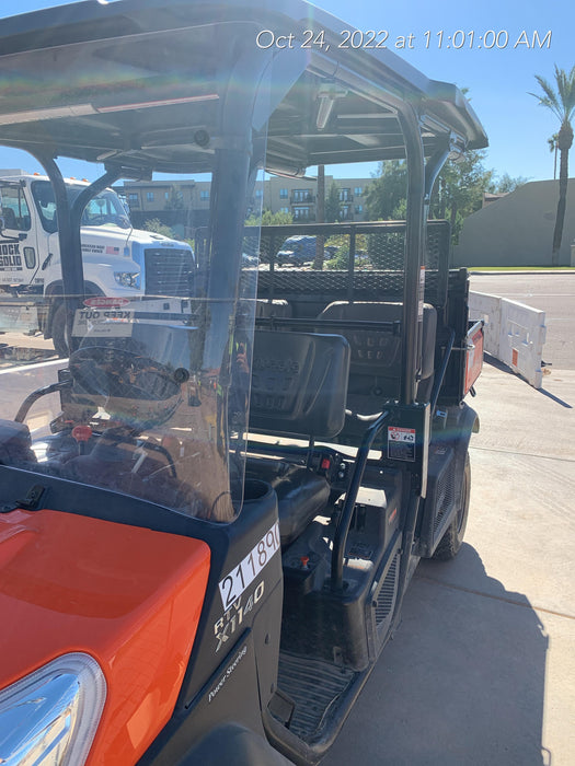 2022 Kubota RTV-X1140W-H Plastic Canopy, Windshield Acrylic Clear, LED Strobe Light, Wire Harness Kit, Back up Alarm