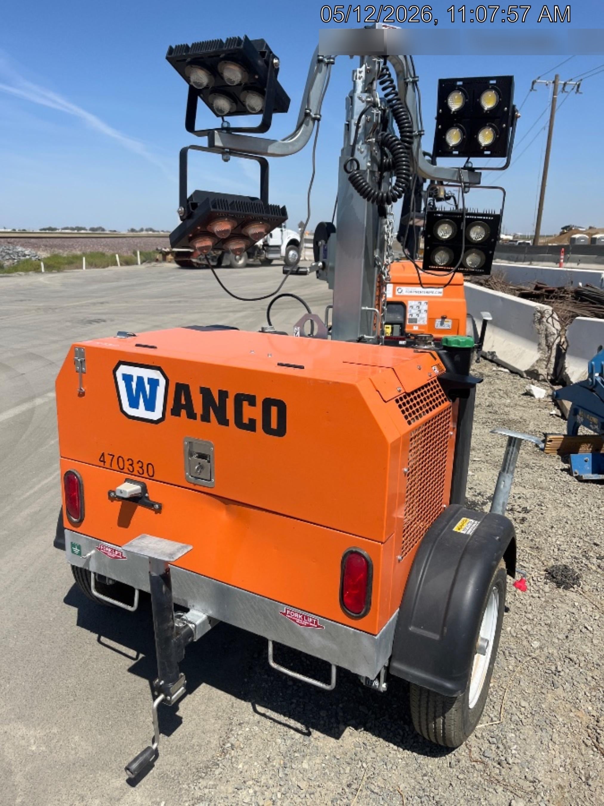 2024 Wanco WLTT-4MM4K Diesel, Deep Sea Controller, Shore Power Plug, Auto Start, (4) 350W LED Floodlights, 4kW Generator, 60 Gal Fuel Tank, 2" Ball, T3