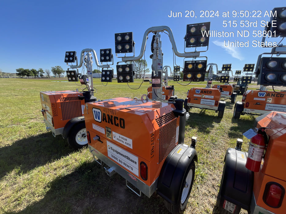 2024 Wanco WLTT-4MM4K Diesel, Deep Sea Controller, Shore Power Plug, Auto Start, (4) 350W LED Floodlights, 4kW Generator, 60 Gal Fuel Tank, 2" Ball, T3