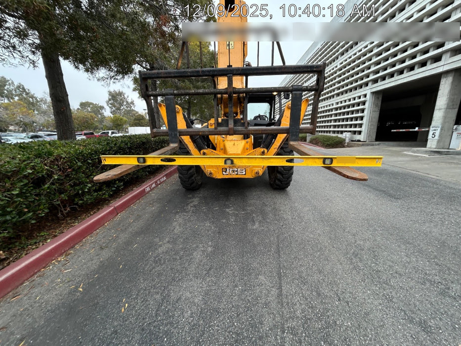 2019 JCB 510-56 Open ROPS, 74 HP, Solid Tires, Worklights, Beacon, Aux Hydraulics, Lifting Eye w/66" Carriage/60" Forks