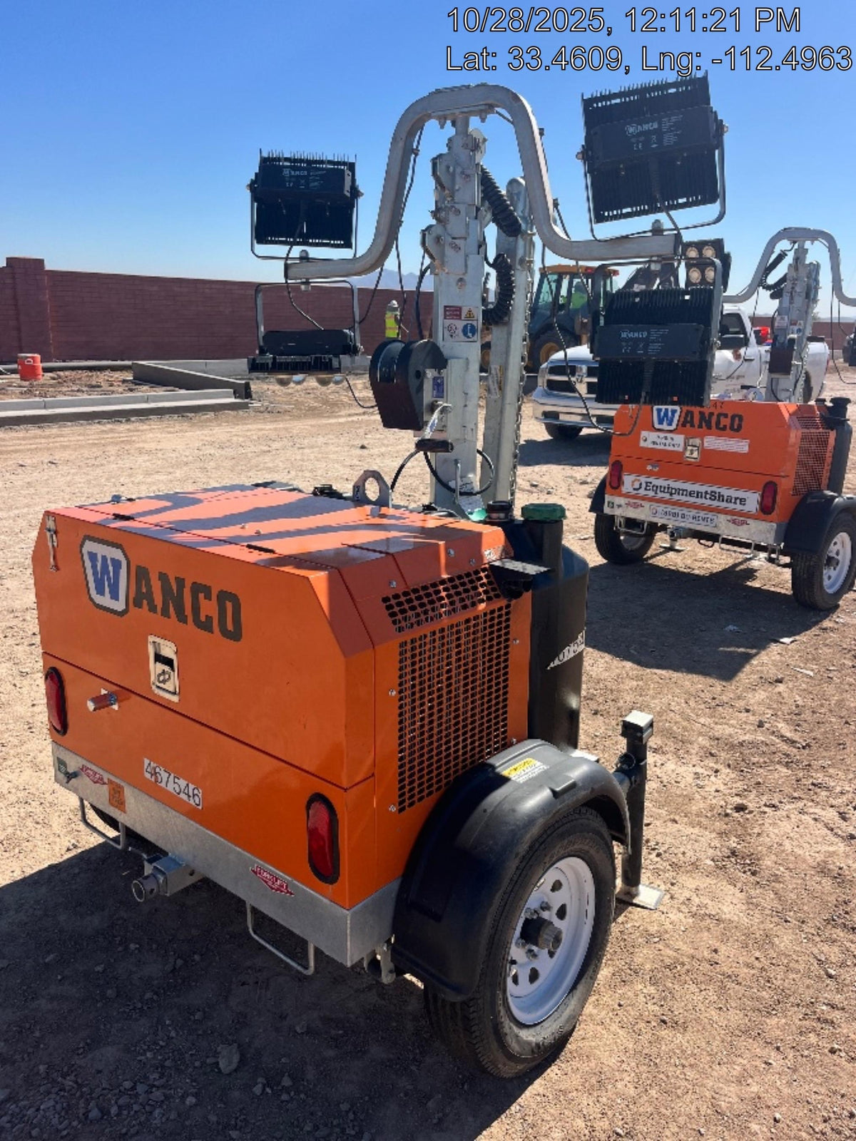 2024 Wanco WLTT-4MM4K Diesel, Deep Sea Controller, Shore Power Plug, Auto Start, (4) 350W LED Floodlights, 4kW Generator, 60 Gal Fuel Tank, 2" Ball, T3