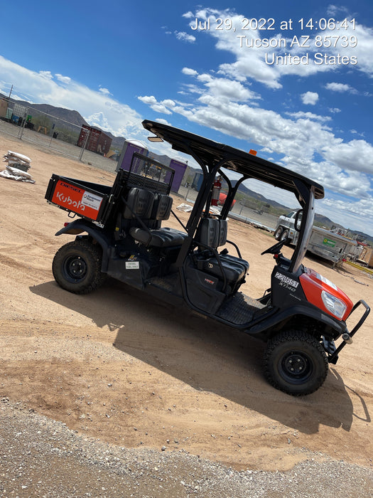 2022 Kubota RTV-X1140W-H Plastic Canopy, Windshield Acrylic Clear, LED Strobe Light, Wire Harness Kit, Back up Alarm