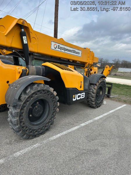 2019 JCB 510-56 JCB 510-56 Telehandler 74 HP w/CAB/HVAC, Beacon, Worklights, Aux Hydraulics, Solid Tires, 72" Carriage/Forks