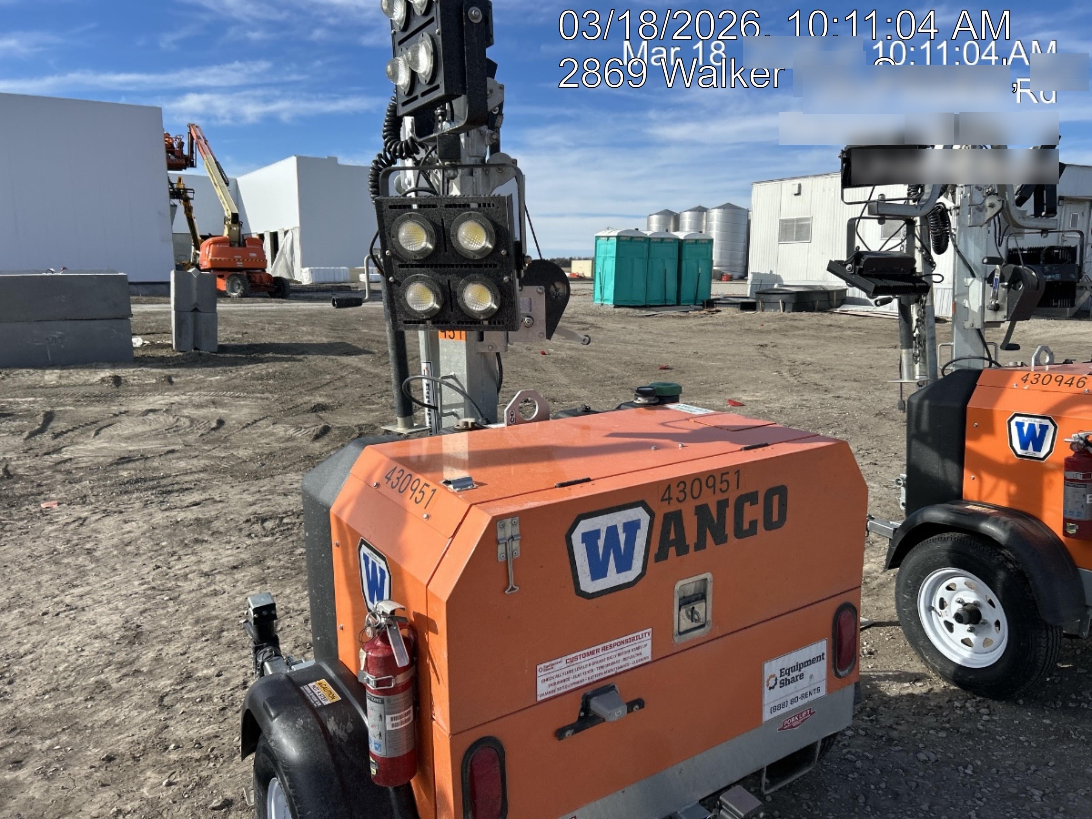 2024 Wanco WLTT-4MM4K Diesel, Deep Sea Controller, Shore Power Plug, Auto Start, (4) 350W LED Floodlights, 4kW Generator, 60 Gal Fuel Tank, 2" Ball, T3