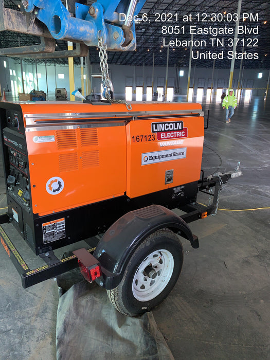 2021 Lincoln Electric Vantage 322 Vantage 322 Ready Pak 3 w/ Decals, ORANGE (includes trailer, cable rack, fender light kit) NO Telematics