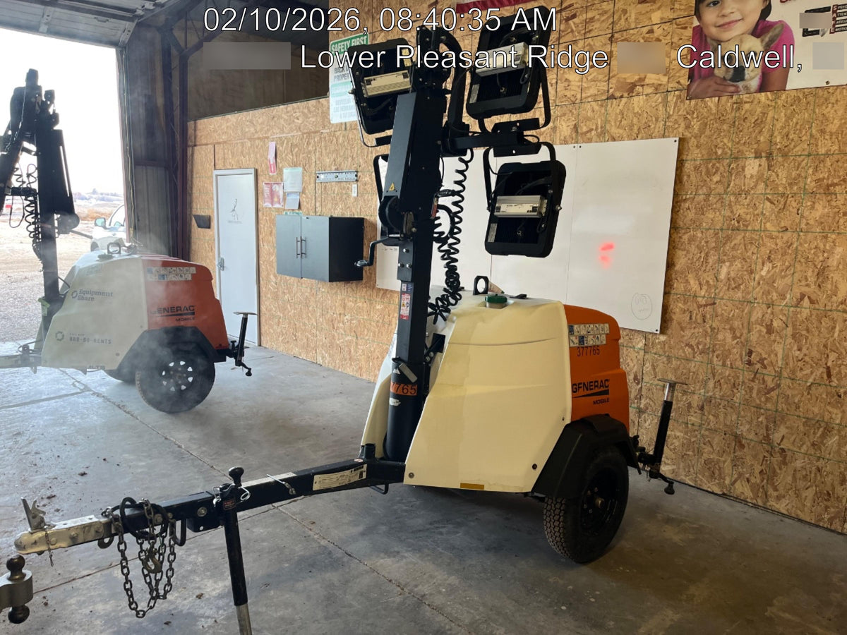 2023 Generac MLT2 Diesel, Flex Switch 120V Input, Powerzone Controller, 
(4) 320W LED Lights, 4kW Generator, 39.9 Gal Fuel Tank, 2" Ball, T3