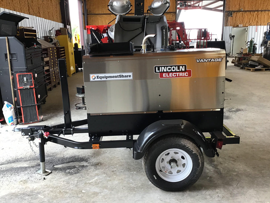2020 Lincoln Electric Vantage 322 Welder Ready-Pak 3, w/ GPS & Decals (includes trailer, cable rack, fender light kit)