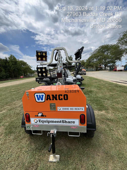 2024 Wanco WLTT-4MM4K Diesel, Deep Sea Controller, Shore Power Plug, Auto Start, (4) 350W LED Floodlights, 4kW Generator, 60 Gal Fuel Tank, 2" Ball, T3
