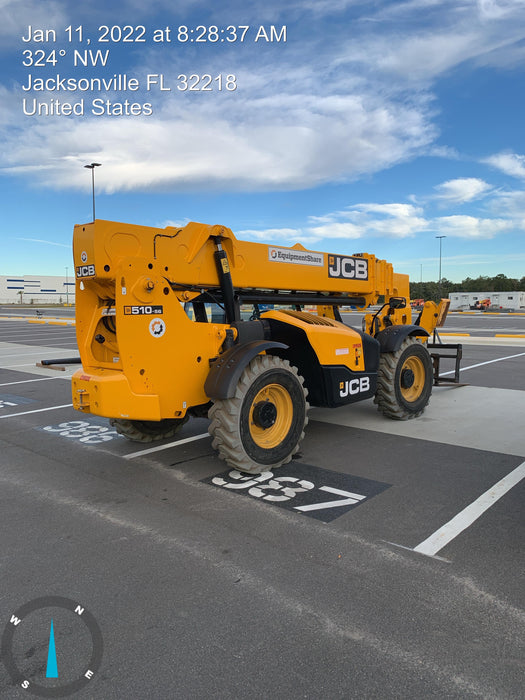 2020 JCB 510-56 Canopy, Solid Tires, Work Lights, Beacon, Aux Hydraulics, Back up Alarm, Lifting Eye, ES Decals