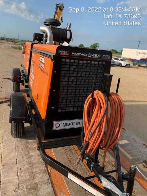 2022 Lincoln Electric Vantage 549X Crosslink Technology, Trailer Mounted