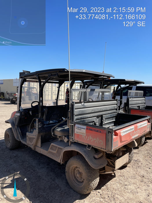 2022 Kubota RTV-X1140W-H Plastic Canopy, Windshield Acrylic Clear, LED Strobe Light, Wire Harness Kit, Back up Alarm