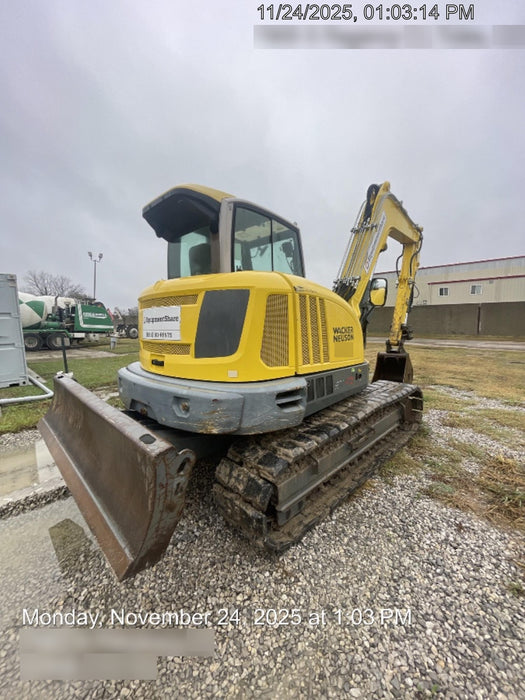 Wacker Neuson ET90 Enclosed Cab, Hybrid Tracks, Long Dipperstick, Bucket