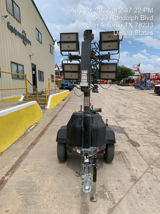 2022 Allmand NLV3GR (4) LED Light Fixture 350W, 23' Vertical Mast, 3kW Prime, Towable, Deep Sea L401, Leveling Jacks, Yanmar T4F 5.8hp