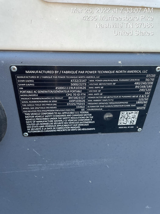 2020 ATLAS COPCO QAS 70