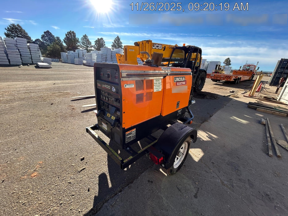 2023 Lincoln Electric LE400 Kubota V1505, Trlr, Cable Rack, Light Kit, ES Decals, T3