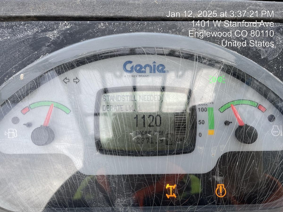 2018 Genie GTH-1056 Genie GTH-1056 w/Open ROPS, Solid Tires, Work Lights, 60" carriage/forks, cab mesh, beacon