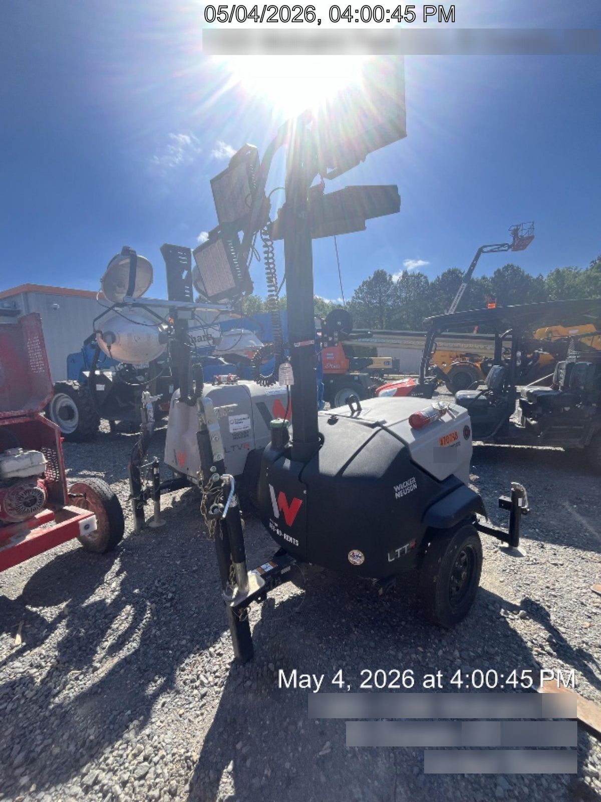 2024 Wacker Neuson LTT4 Diesel, Kohler KDW702, Deep Sea Controller, Auto Start, LED 320W, Bypass Outlet, T3