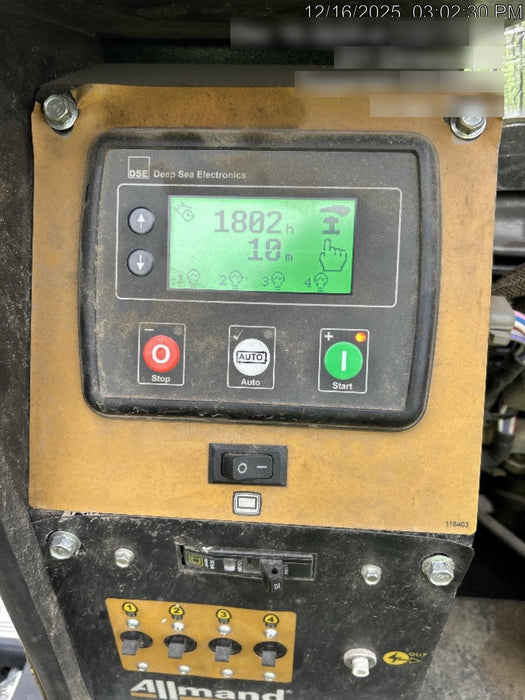 2022 Allmand NLV3GR (4) LED Light Fixture 350W, 23' Vertical Mast, 3kW Prime, Towable, Deep Sea L401, Leveling Jacks, Yanmar T4F 5.8hp