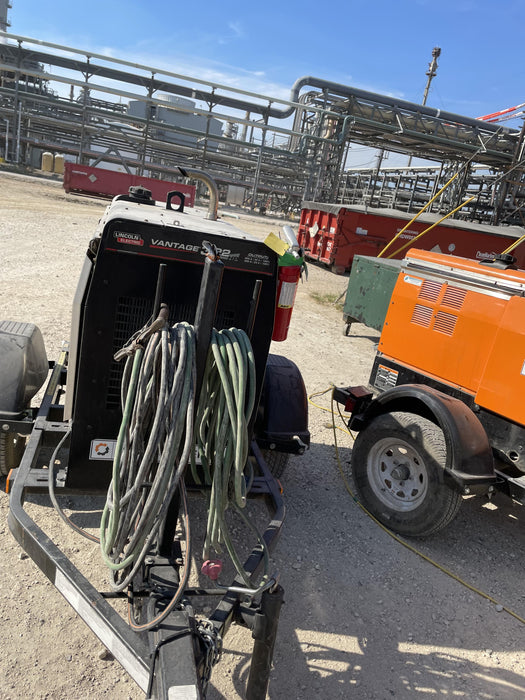 2019 Lincoln Electric Vantage 322 Ready-Pak 3, Two Wheel Trailer, Fender and Light Kit, Cable Rack