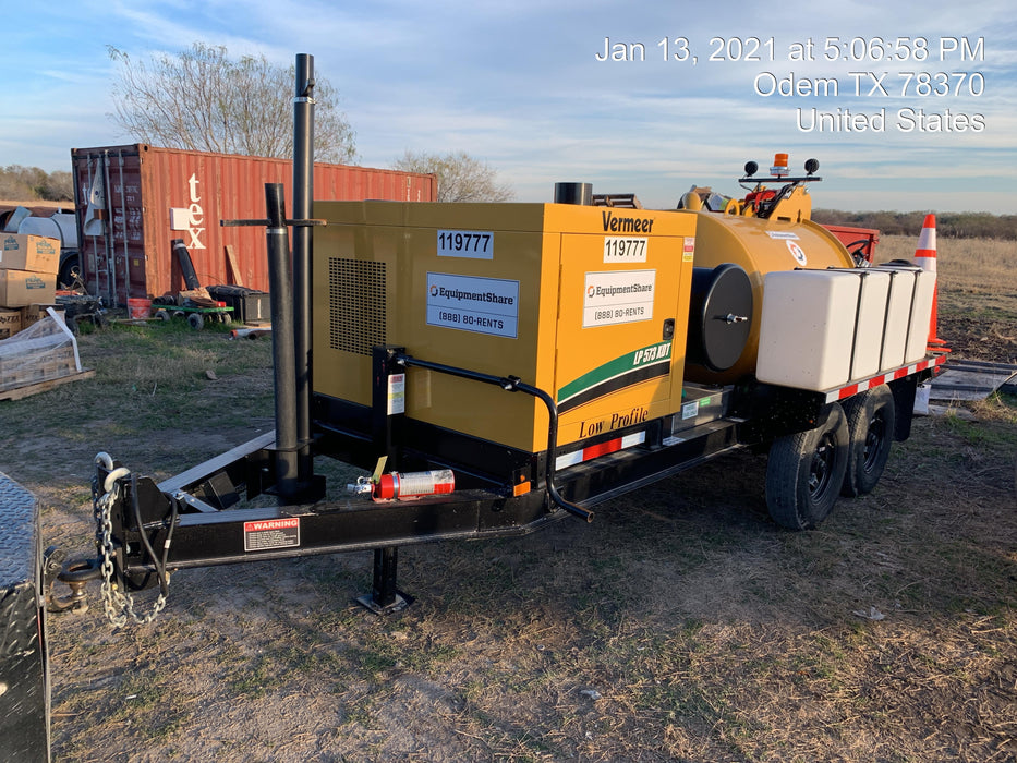 2020 Vac-Tron LP573XDT 24 HP Kohler Diesel Engine (Tier 4 Final), Includes 500 Gallon Debris Tank w/ Hydraulic Tilt, two (2) 100 Gallon Water Tanks, Low Profile Torsion Axles (12,000 GVWR), Manual Jack