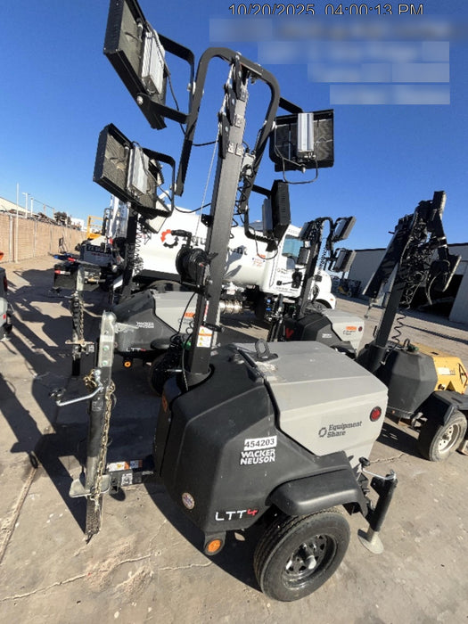 2024 Wacker Neuson LTT4 Diesel, Kohler KDW702, Deep Sea Controller, Auto Start, LED 320W, Bypass Outlet, T3