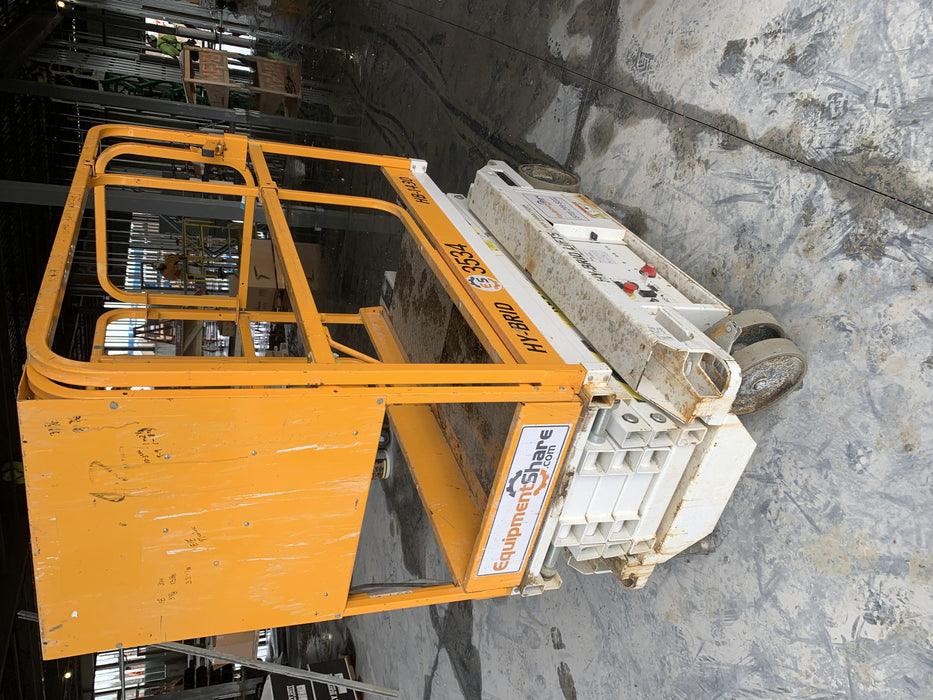 Custom Equipment HB-1430 <ul>
 <li>Hy-Brid Scissor Lift</li>
  <li>Platform capacity up to 670 lbs.</li>
  <li>Working height up to 20 ft</li>
  <li>Weighs under 1,700 lbs.</li>
  <li>Non-marking wheels </li>
</ul>