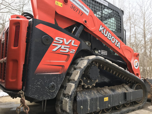2019 Kubota SVL75-2 Cab/Heat/Air, Standard Tracks, Standard Flow, Hydraulic QC 68" HD Tooth Bucket
