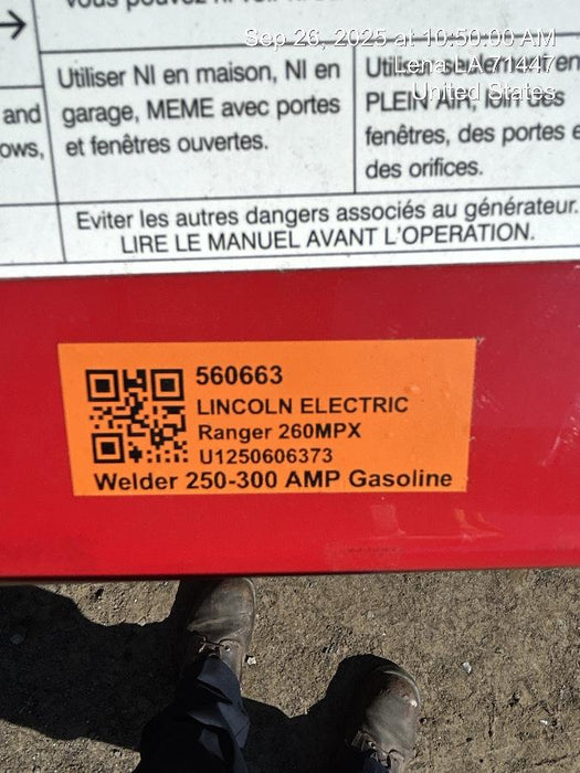 2025 LINCOLN ELECTRIC Ranger 260MPX