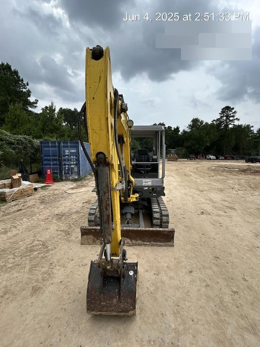 Wacker Neuson EZ53 Open ROPS, Rubber Tracks, Long Dipperstick, T4, Bucket