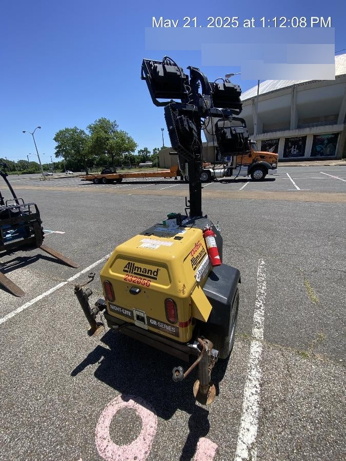 2022 Allmand NLV3GR (4) LED Light Fixture 350W, 23' Vertical Mast, 3kW Prime, Towable, Deep Sea L401, Leveling Jacks, Yanmar T4F 5.8hp