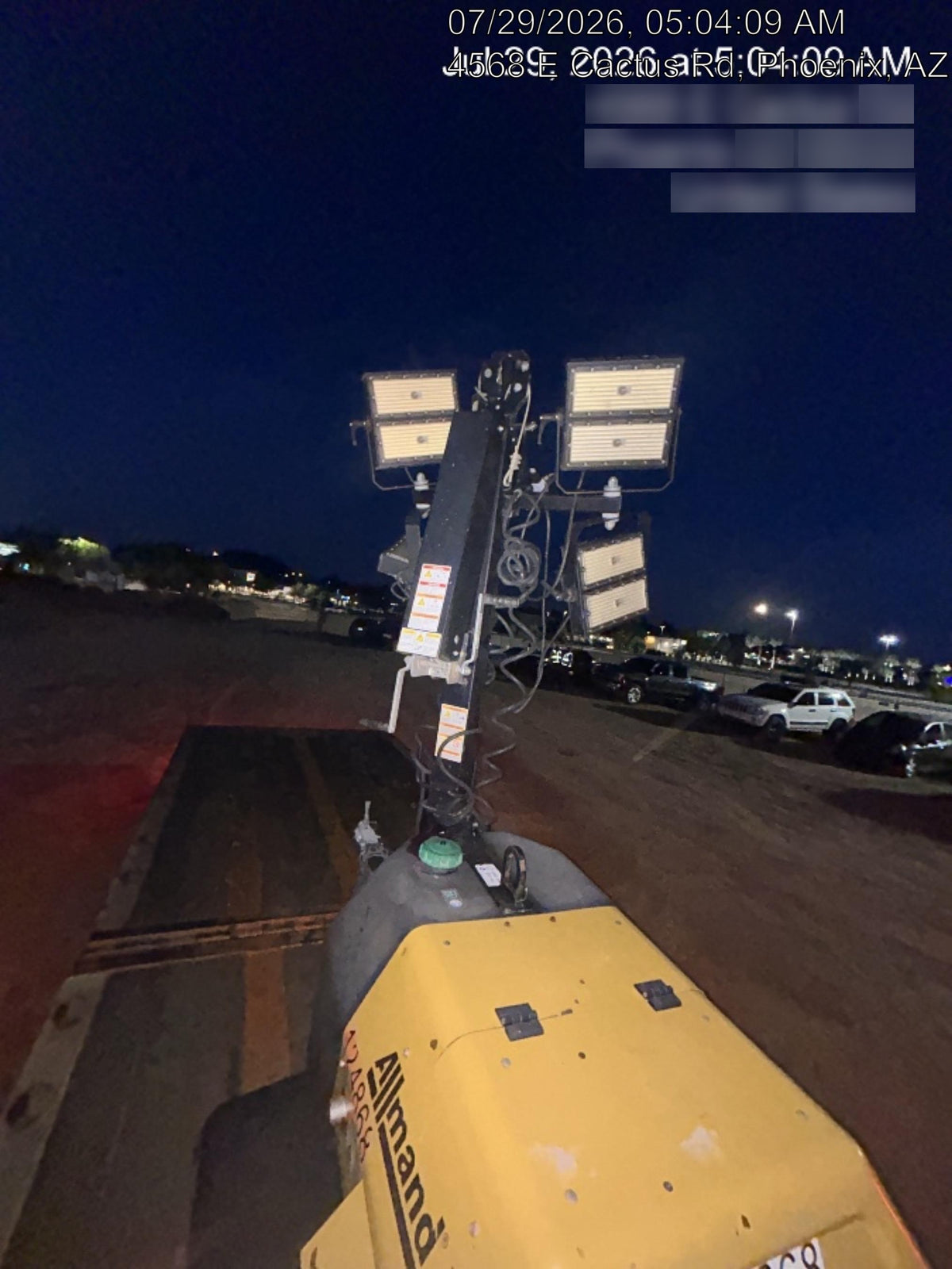 2020 Allmand NLV3GR (4) LED Light Fixture 350W, 23' Vertical Mast, 3kW Prime, Towable, Deep Sea L401, Leveling Jacks, Yanmar T4F 5.8hp