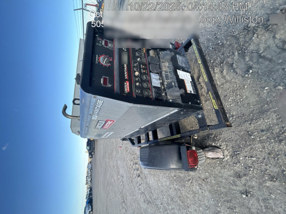 2019 Lincoln Electric Vantage 322 Ready-Pak 3, Two Wheel Trailer, Fender and Light Kit, Cable Rack