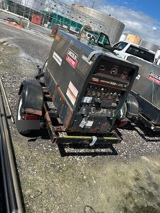 2019 Lincoln Electric Vantage 322 Welder Ready-Pak 3, Two wheel trailer, Fender and Light kit, Cable Rack
