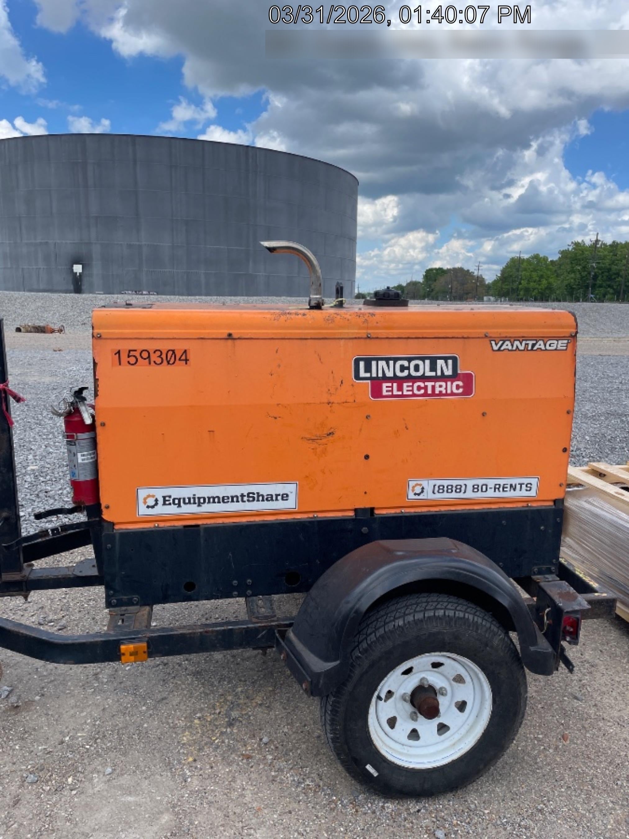 2021 Lincoln Electric Vantage 322 Vantage 322 Ready Pak 3 w/ Decals, ORANGE (includes trailer, cable rack, fender light kit) NO Telematics