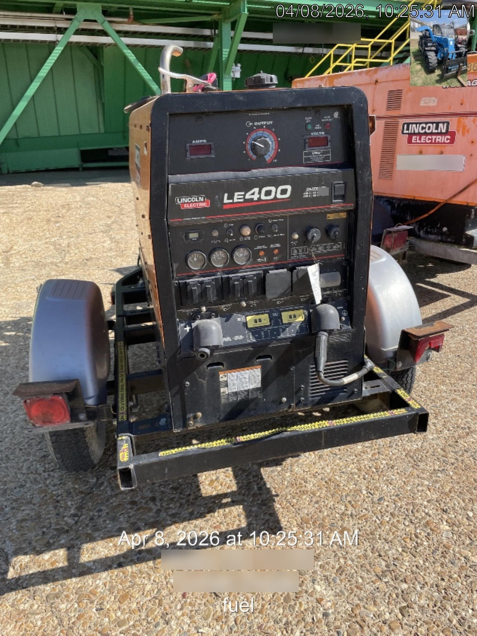 2022 Lincoln Electric LE400 Kubota V1505, Trlr, Cable Rack, Light Kit, ES Decals, T3