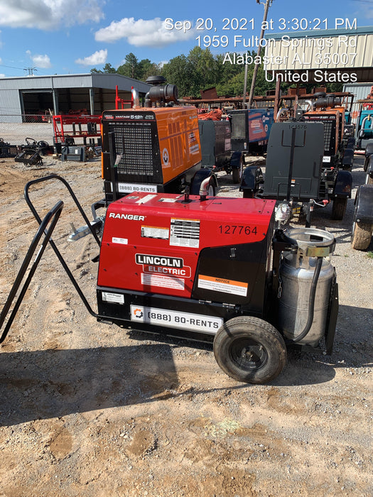 2021 Lincoln Electric Ranger 305 LPG K3430-1, Ranger 305 LPG, Undercarriage, Tank Holder & Strap, 10kw AC Gen, 25hp Kohler LPG Eng