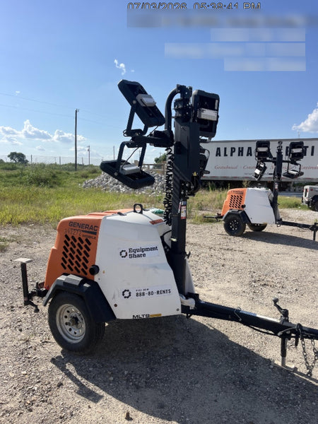 2024 Generac MLT2 Diesel, Flex Switch 120V Input, Powerzone Controller, 
(4) 320W LED Lights, 4kW Generator, 39.9 Gal Fuel Tank, 2" Ball, T3