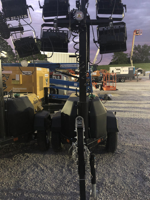 2022 Allmand NLV3GR (4) LED Light Fixture 350W, 23' Vertical Mast, 3kW Prime, Towable, Deep Sea L401, Leveling Jacks, Yanmar T4F 5.8hp